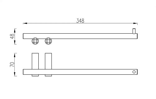 Полотенцедержатель ABBER Osten 316 AA1854BST сталь брашированная Полотенцедержатель ABBER Osten 316 AA1854BST сталь брашированная