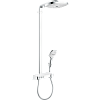 Картинка анонса товара «душевая система hansgrohe raindance select e 300 3jet showerpipe с термостатом, белый/хром 27127400»