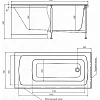 Акриловая ванна Alex Baitler GARDA 160 прямоугольная 160x70 GARDA 160*70 Акриловая ванна Alex Baitler GARDA 160 прямоугольная 160x70 GARDA 160*70