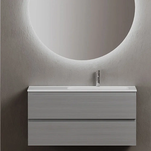 Тумба под раковину Sancos Folk FL100RES правая 995х445х500 Ergraut soft, подвесная Тумба под раковину Sancos Folk FL100RES правая 995х445х500 Ergraut soft, подвесная