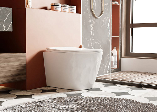 Унитаз приставной ABBER Bequem AC1113 белый, безободковый с крышкой микролифт Унитаз приставной ABBER Bequem AC1113 белый, безободковый с крышкой микролифт