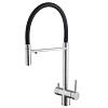 Картинка анонса товара «смеситель для кухни abber wasser kreis af81141sp с подключением фильтра и выдвижной лейкой, сатин»