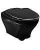 Картинка анонса товара «унитаз подвесной gustavsberg estetic hygienic flush gb1183300s0030, безободковый, с сиденьем soft cl»