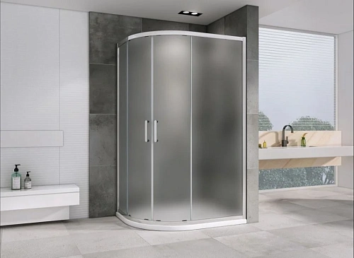 Душевой уголок ABBER Schwarzer Diamant AG01118M 110x80 см универсальный, профиль хром, стекло матовое Душевой уголок ABBER Schwarzer Diamant AG01118M 110x80 см универсальный, профиль хром, стекло матовое