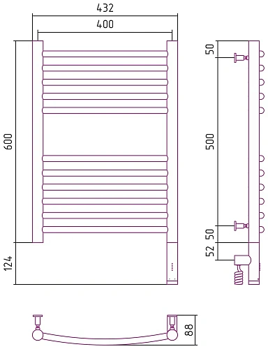 Полотенцесушитель электрический Сунержа Богема 3.0 выгнутая 600х400 МЭМ правый 051-5803-6040 Состаре Полотенцесушитель электрический Сунержа Богема 3.0 выгнутая 600х400 МЭМ правый 051-5803-6040 Состаре