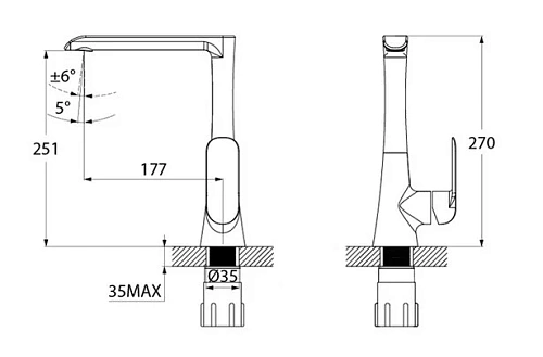 Смеситель для кухни IDDIS Calipso (CALSBL0i05) Смеситель для кухни IDDIS Calipso (CALSBL0i05)