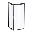 Душевой уголок AM.PM Gem W90G-403-090BT Slide 90x90 стекло прозрачное, профиль черный матовый Душевой уголок AM.PM Gem W90G-403-090BT Slide 90x90 стекло прозрачное, профиль черный матовый