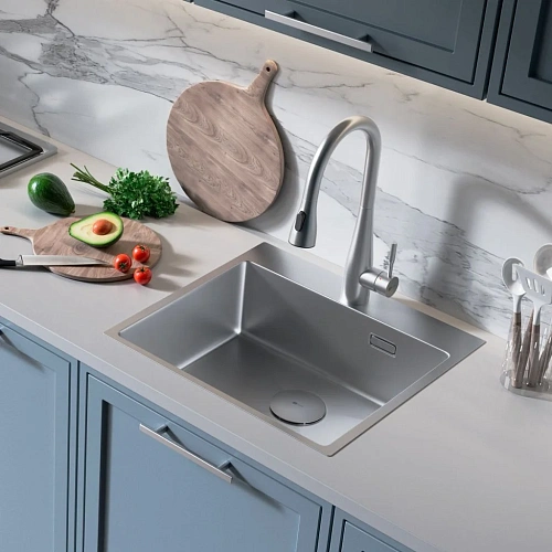 Кухонная мойка Lemark JANGA 540 из нержавеющей стали, сталь 9937109 Кухонная мойка Lemark JANGA 540 из нержавеющей стали, сталь 9937109