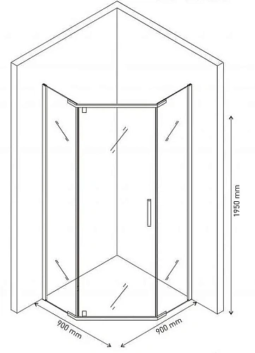 Душевой уголок OXYGEN 900x900 061021 Душевой уголок OXYGEN 900x900 061021