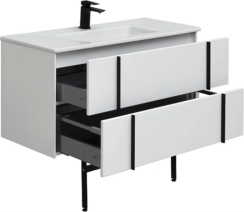 Тумба под раковину Allen Brau Reality 100 1.32007.WM белый матовый Тумба под раковину Allen Brau Reality 100 1.32007.WM белый матовый