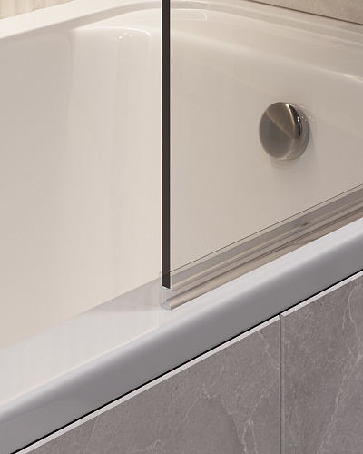 Шторка на ванну Timo TC-60/03C-8 в узком профиле черный 1400x600, стекло прозрачное 8 мм Шторка на ванну Timo TC-60/03C-8 в узком профиле черный 1400x600, стекло прозрачное 8 мм