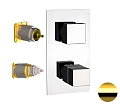 Смеситель для душа Remer Q-Elegance QT92KBDO термостатический, золото глянцевое Смеситель для душа Remer Q-Elegance QT92KBDO термостатический, золото глянцевое