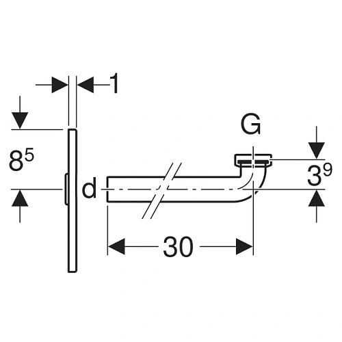 Крышка и патрубок внутристенного сифона скрытого монтажа Geberit 115.416.11.1 Крышка и патрубок внутристенного сифона скрытого монтажа Geberit 115.416.11.1