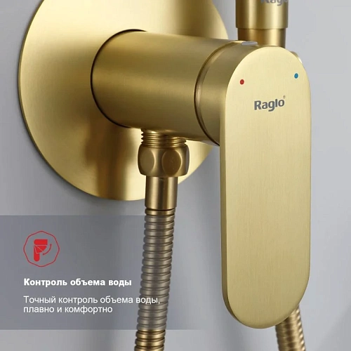 Гигиенический душ Raglo R10.52.03 встраиваемый, сатин золотой Гигиенический душ Raglo R10.52.03 встраиваемый, сатин золотой
