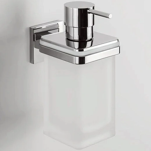 Дозатор жидкого мыла Colombo Basic B9337.CR-VAN настенный, хром/матовое стекло/стекло Дозатор жидкого мыла Colombo Basic B9337.CR-VAN настенный, хром/матовое стекло/стекло