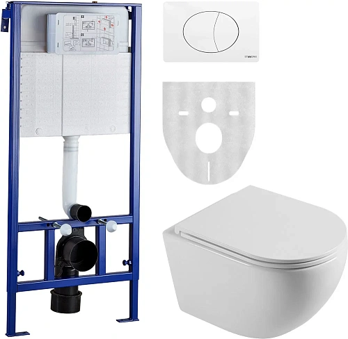 Комплект Унитаз подвесной STWORKI Скаген SK-09up безободковый, с микролитом + Система инсталляции дл 589324 Комплект Унитаз подвесной STWORKI Скаген SK-09up безободковый, с микролитом + Система инсталляции дл 589324
