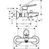 Смеситель для ванны Hansgrohe Logis E 71403000 Смеситель для ванны Hansgrohe Logis E 71403000