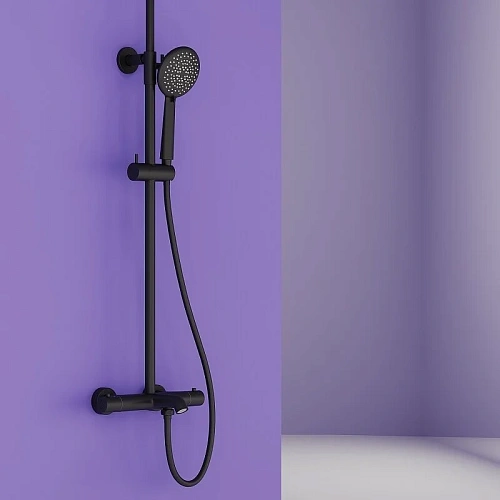 Душевая система Sancos Game SC3001MB с термостатом, черный матовый Душевая система Sancos Game SC3001MB с термостатом, черный матовый