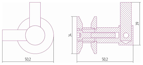 Крючок Сунержа ВИКТОРИЯ 58-2010-0002 Флок пурпурный Крючок Сунержа ВИКТОРИЯ 58-2010-0002 Флок пурпурный