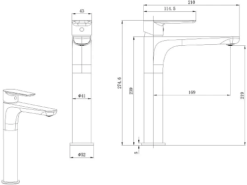 Смеситель для раковины Allen Brau Eclipse 2.0 5.E1A02-31 черный матовый Смеситель для раковины Allen Brau Eclipse 2.0 5.E1A02-31 черный матовый