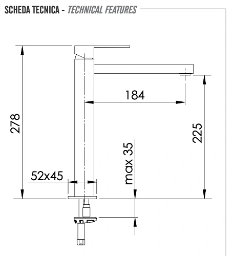 Смеситель для раковины Remer Q-Design QD10LXL Смеситель для раковины Remer Q-Design QD10LXL