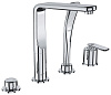 Картинка анонса товара «смеситель на борт ванны grohe veris с душевым гарнитуром (на бортик ванны), 4 отверстия, хром (19373000)»