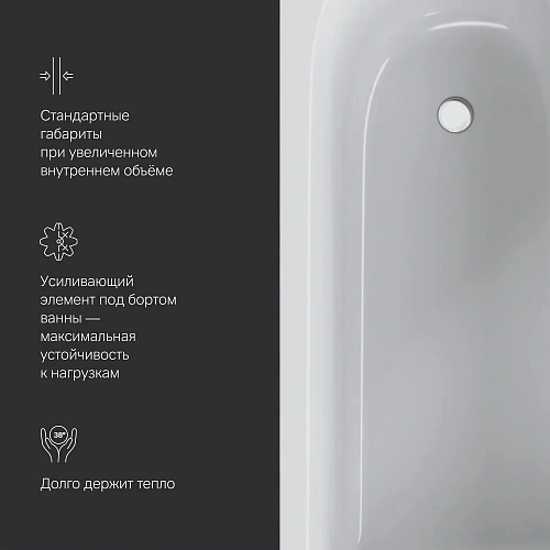 Акриловая ванна AM.PM Spirit W72A-170-070W-A2 170x70 Акриловая ванна AM.PM Spirit W72A-170-070W-A2 170x70