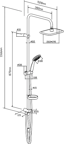 Комплект смесителей STWORKI Стокгольм by Damixa Стокгольм HFDB97000 + HFSG10000 + HFSG02100 430168 Комплект смесителей STWORKI Стокгольм by Damixa Стокгольм HFDB97000 + HFSG10000 + HFSG02100 430168