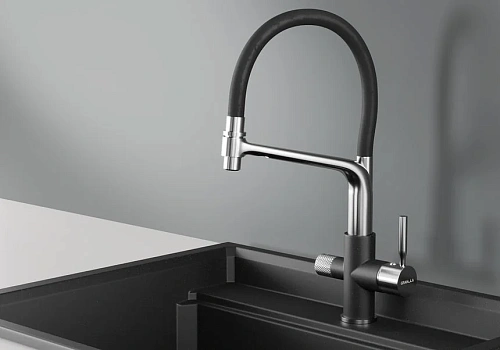 Смеситель для кухни Granula 0075, ШВАРЦ Смеситель для кухни Granula 0075, ШВАРЦ