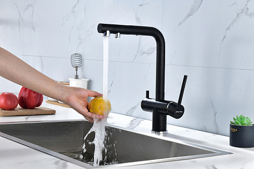 Смеситель для кухни Paulmark SERPENTINE антрацит Se213222-AN Смеситель для кухни Paulmark SERPENTINE антрацит Se213222-AN