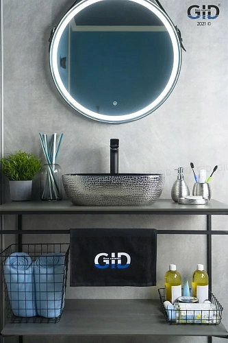 Раковина Gid D1333h020 53319 накладная черная / хром 46x32,5x13,5 Раковина Gid D1333h020 53319 накладная черная / хром 46x32,5x13,5