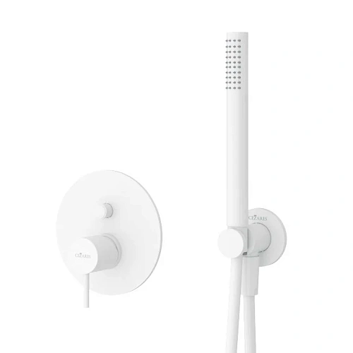 Душевая система CEZARES LEAF-DSIP-30-L-BIO встраиваемая, для верхнего и ручного душа, верхний душ 30 см, белый матовый Душевая система CEZARES LEAF-DSIP-30-L-BIO встраиваемая, для верхнего и ручного душа, верхний душ 30 см, белый матовый