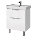 Тумба под раковину DREJA Q PLUS, 60 см, подвесная/напольная, 2 ящика, с опорами, белый глянец 99.000 99.0004 Тумба под раковину DREJA Q PLUS, 60 см, подвесная/напольная, 2 ящика, с опорами, белый глянец 99.000 99.0004