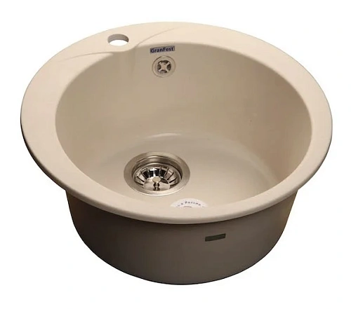 Кухонная мойка GranFest Rondo R-480 бел белый Кухонная мойка GranFest Rondo R-480 бел белый