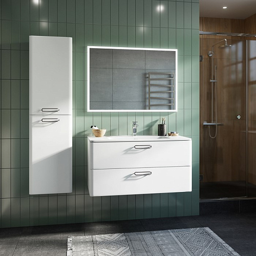 Тумба с раковиной IDDIS Brick 100 подвесная белая (BRI10W1i95K) Тумба с раковиной IDDIS Brick 100 подвесная белая (BRI10W1i95K)