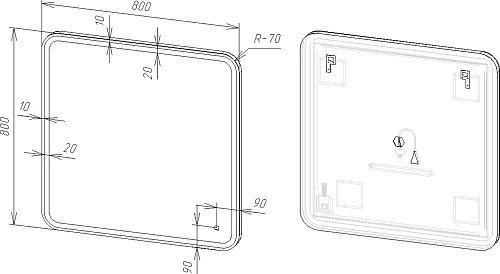 Комплект мебели DIWO Элиста 80 белый мрамор, с раковиной Moduo 50 Square 555084 Комплект мебели DIWO Элиста 80 белый мрамор, с раковиной Moduo 50 Square 555084