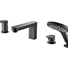 Смеситель на борт ванны WasserKRAFT Elbe 7455 на 4 отверстия черный Смеситель на борт ванны WasserKRAFT Elbe 7455 на 4 отверстия черный