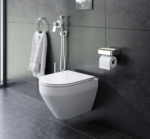 Комплект унитаза AM.PM Spirit V2.0 CK70HA с инсталляцией, сиденьем микролифт, клавишей смыва хром, гигиеническим душем и аксессуарами Комплект унитаза AM.PM Spirit V2.0 CK70HA с инсталляцией, сиденьем микролифт, клавишей смыва хром, гигиеническим душем и аксессуарами