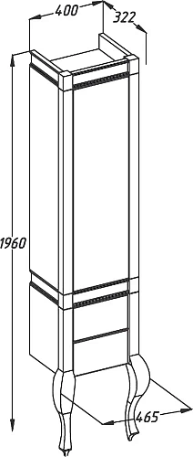 Шкаф-пенал Opadiris Фреско Z0000001652 светлый орех правый Шкаф-пенал Opadiris Фреско Z0000001652 светлый орех правый