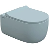 Унитаз подвесной BERGES EGO XL Rimless сиденье EGO XL Slim SO матовый голубой, микролифт , быстросъе 083229