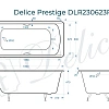 Ванна чугунная Delice Prestige 180х80 с отверстиями под ручки DLR230623R Ванна чугунная Delice Prestige 180х80 с отверстиями под ручки DLR230623R