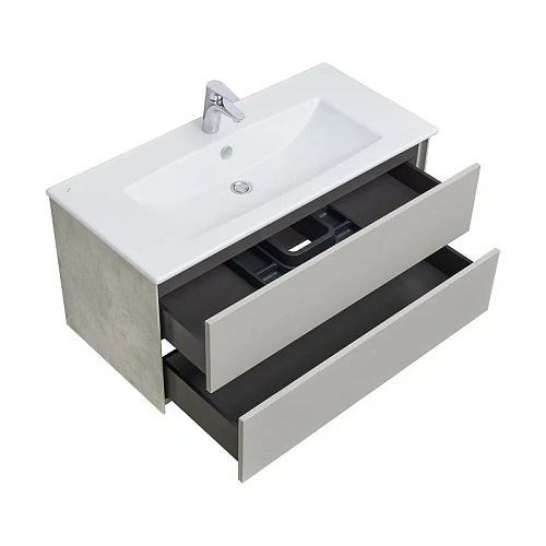 Тумба под раковину Aquaton Сохо 100 cлэйт, галька серая 1A258201AJ9A0 Тумба под раковину Aquaton Сохо 100 cлэйт, галька серая 1A258201AJ9A0