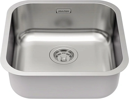 Кухонная мойка Paulmark VELLO 44 UN VE44-BS, брашированная 446х446мм Кухонная мойка Paulmark VELLO 44 UN VE44-BS, брашированная 446х446мм