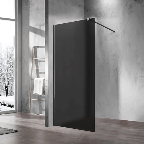 Душевая перегородка Vincea Walk-In VSW-1H900GFGM 900x2000 вороненая сталь, стекло матовое тонированное Душевая перегородка Vincea Walk-In VSW-1H900GFGM 900x2000 вороненая сталь, стекло матовое тонированное