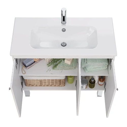 Тумба под раковину Lemark ROMANCE 100 см подвесная/напольная, белый LM07R100T Тумба под раковину Lemark ROMANCE 100 см подвесная/напольная, белый LM07R100T