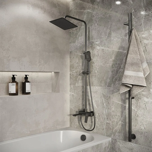 Душевая система GROSSMAN Cosmo 500.K35.02.420 графит сатиновый Душевая система GROSSMAN Cosmo 500.K35.02.420 графит сатиновый