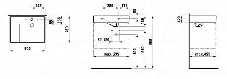 Раковина Laufen Kartell by Laufen 1033.5 (8.1033.5.000.104.1) 600x460x120мм Раковина Laufen Kartell by Laufen 1033.5 (8.1033.5.000.104.1) 600x460x120мм