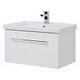 Тумба под раковину DREJA BIG INN, 80 см, подвесная, 1 ящик + выдвижной внутренний ящик, белый глянец 77.0203W Тумба под раковину DREJA BIG INN, 80 см, подвесная, 1 ящик + выдвижной внутренний ящик, белый глянец 77.0203W
