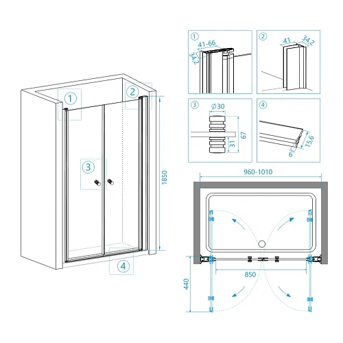 Душевая дверь RGW Passage PA-04 04080400-11 Душевая дверь RGW Passage PA-04 04080400-11
