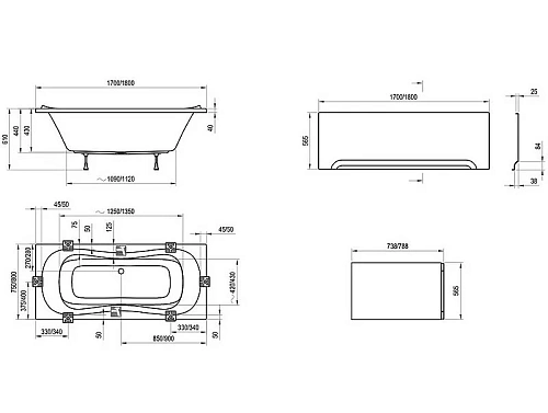 Акриловая ванна Ravak Campanula II 180x80 CB21000000 Акриловая ванна Ravak Campanula II 180x80 CB21000000
